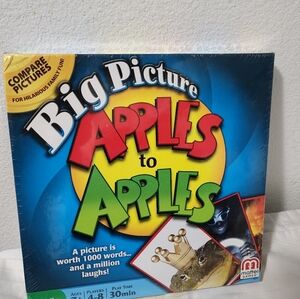 Mattel Big Picture Apples to Apples Party Game - Blue, Yellow, Red, Green
